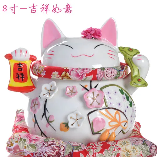Lucky Cat золотые украшения Керамические Оригинальные японские Lucky Cat большая копилка Пигги Бизнес подарки - Цвет: see chart