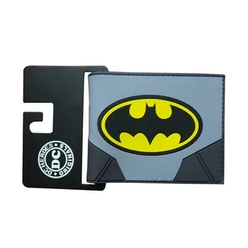

New Arrival Batman Wallets carteira masculina DC Comics Anime Purse Hero Captain America Superman Card Holder Bags PVC Wallet