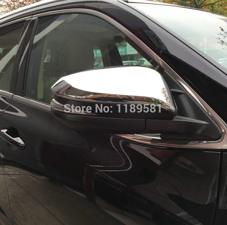 ABS Chrome Side Mirror Cover Trim For Toyota Highlander 2014 2019