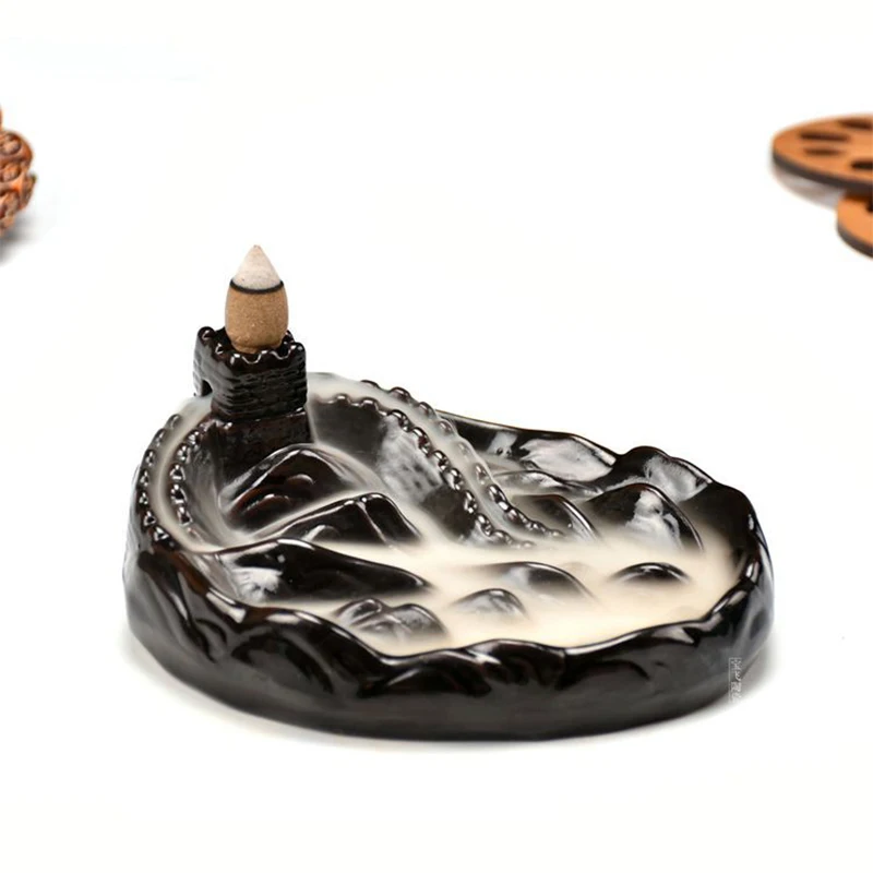 Ceramic Backflow Incense Burner Holder Wanli Great Wall Incense Burner