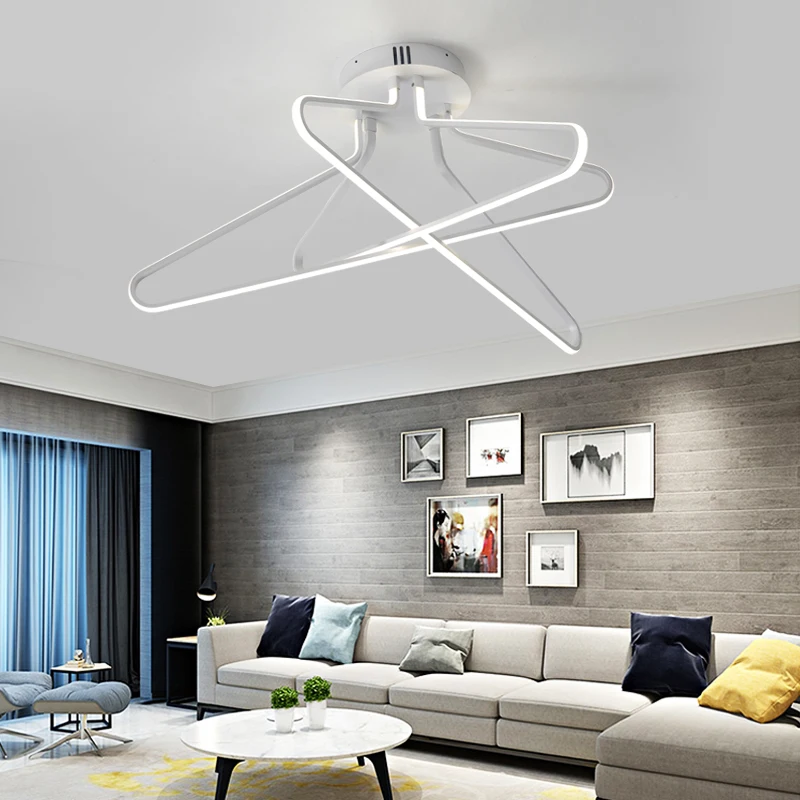 

New Designer Modern Led Ceiling Lights For Living Room Bedroom White Color Home Square Led Ceiling Lamp lampara techo Fixtures