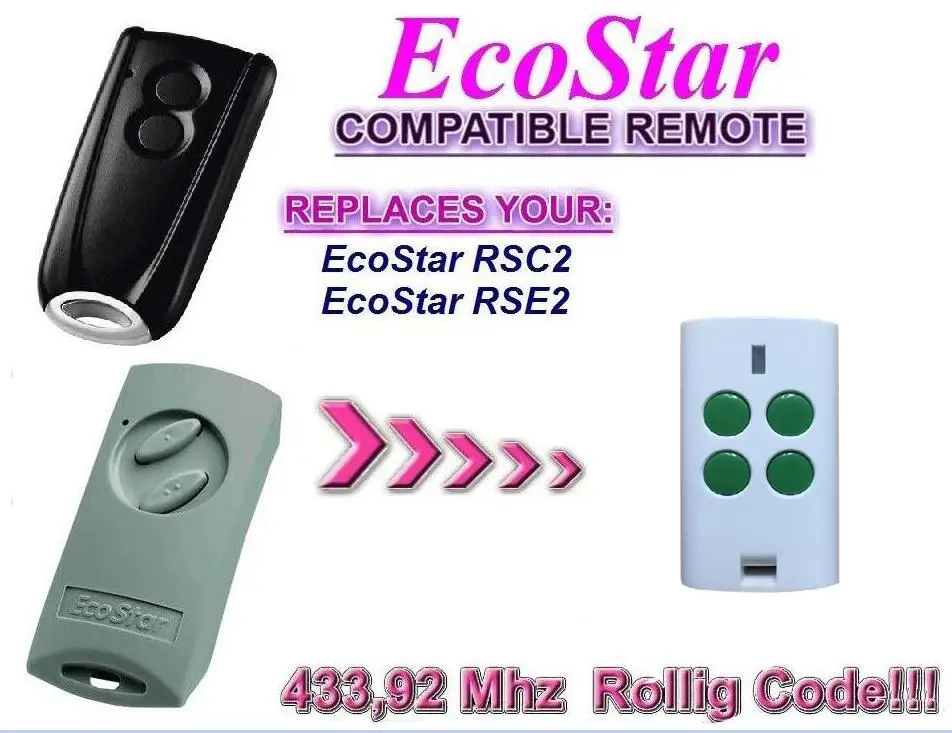 For HORMANN ECOSTAR rolling code ecostar compatible remote control free shipping clemsa mastercode mv1 compatible remote control 433mhz free shipping