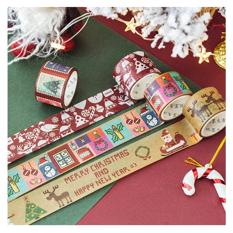 

3cm*5m Merry Christmas Tree Elk Garland Decorative Washi Tape DIY Scrapbooking Label Sticker Masking Tape