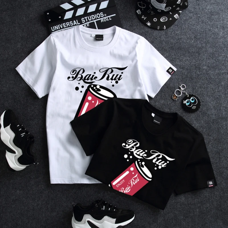 

WSFS T Shirt Women Summer Fashion Short Sleeves Tee Shirts Tops New Harajuku Tshirt 65% Cotton Ulzzang T-shirt Women Plus Size