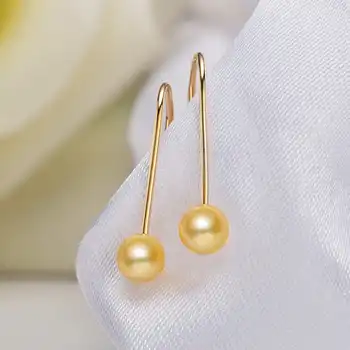 [YS] 5-6mm AAA Quality Japanese Akoya Seawater Pearl Drop Earrings Simple Design Earring