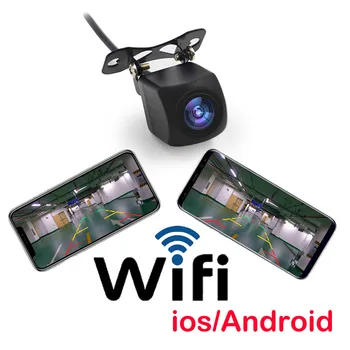 

12V WiFi Wireless Car Rear View Camera For Iphone IOS Android Automobile HD 150 Degree H.264 chips Night Vision Backup Camera