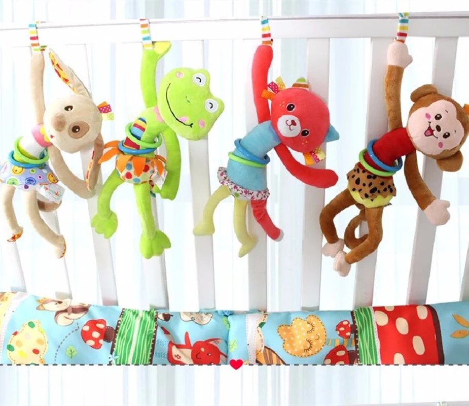 Baby Kleinkind Rasseln Plüsch Tier Kinderwagen hängen Glocke spielen