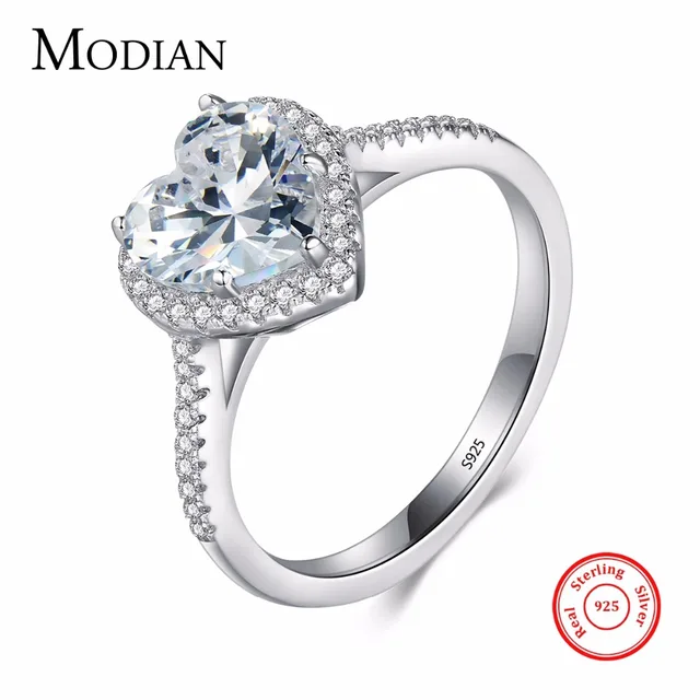 Heart Shape 925 Sterling Silver Jewelry Ring Aaaaa Level Cz Wedding Heart Shape 925 Sterling Silver Jewelry Ring Aaaaa Level Cz Wedding Band Engagement Rings For Women