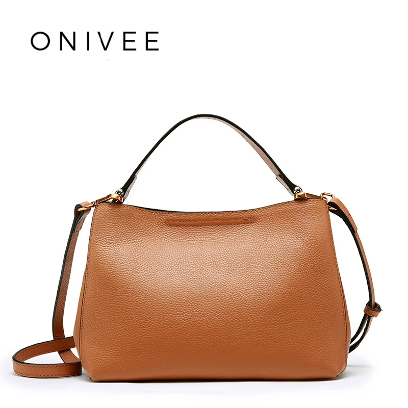 

ONIVEE 2018 100% Genuine Leather Handbag Set of 2 Women Messenger Bag Fashion Shoulder Crossbodt Small Make Up Bag #0933