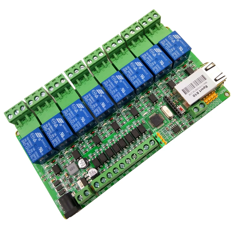 8-канальное сетевое реле Modbus Rtu 8-канальный цифровой вход TCPIP RJ45 485 режим ожидания |