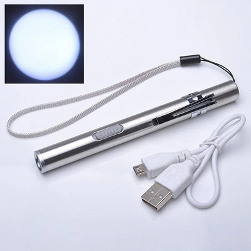 Nurse Doctor Pen Medical Flashlight Portable Pupil Lamp Usb For Ear Nose And Throat Rechargeable Oral Mini Diagnostic Tool Medical Flashlight