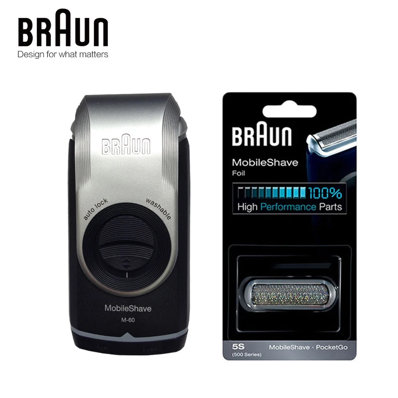 

Braun Electric Shaver Razor M60 Battery powered for Men Portable Washable Face Care Shaving & Hair Removal Razor Safety Shaving