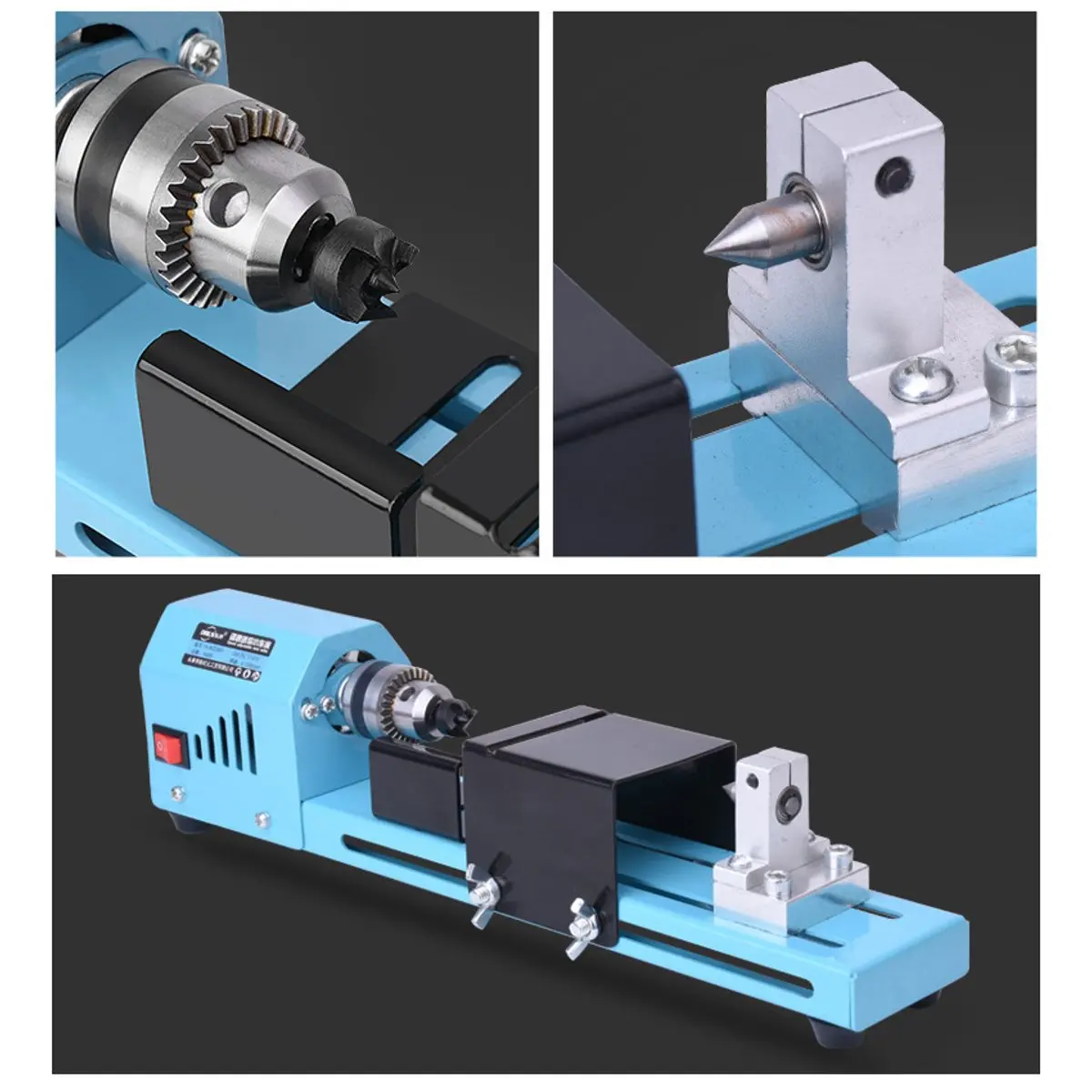 150W Mini Lathe Machine Tool DIY Woodworking Wood lathe Milling machine Grinding Polishing Beads Drill Rotary Tool