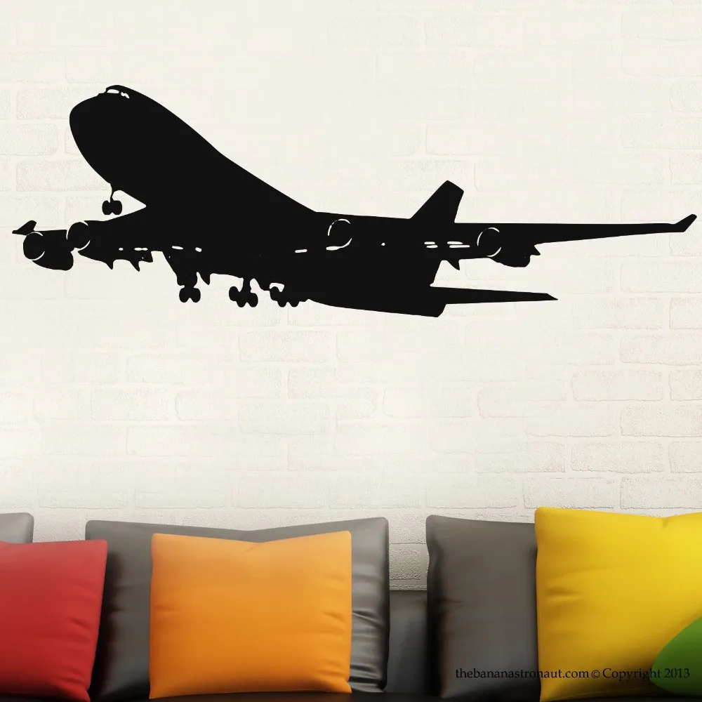 Airplane Wall Decal Stickers Decor Easy Removable Sticker Mural