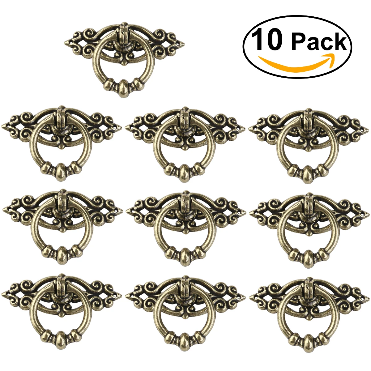 10pcs Vintage Kitchen Cabinet Cupboard Dresser Door Drawer Ring