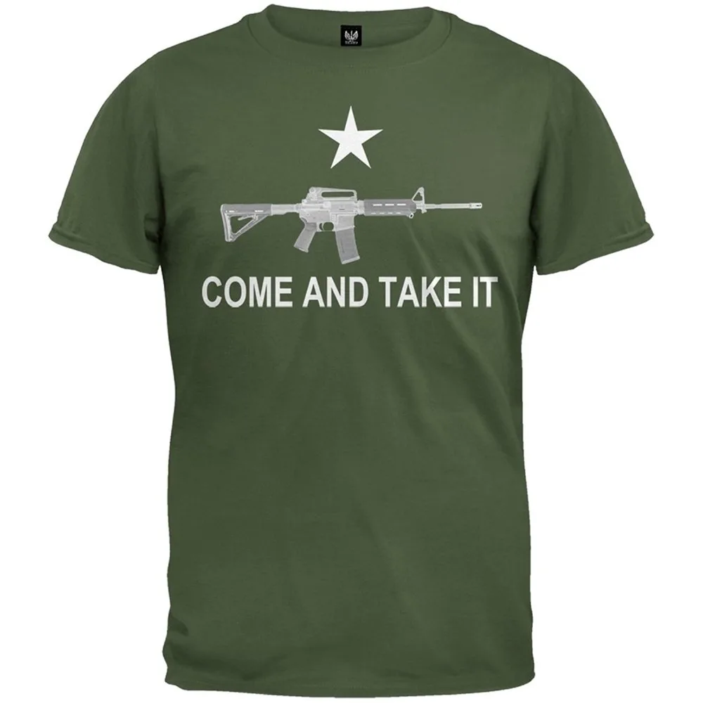 2018 New Arrivals AR 15 Come And Take It Military Green T Shirt Men