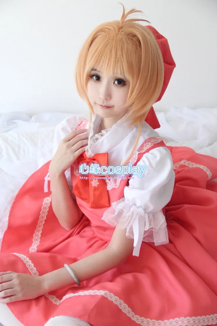 

Anime CardCaptor SAKURA cos Halloween party cartoon girls sweet Lolita Combat suit dress cosplay KINOMOTO SAKURA cos costumes