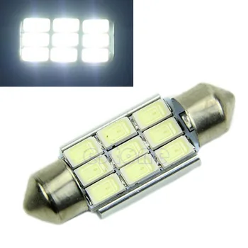 

New 36mm 5630 9 SMD LED Festoon Dome License Plate Light Car Bulb White 12V