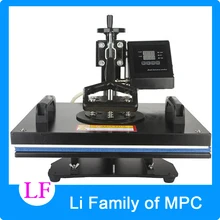 6 in 1 Multifunctional Heat Transfer Press Machine 110V/220V 1350W Rotatable 30*38cm T-shirt Hot Marking Machines