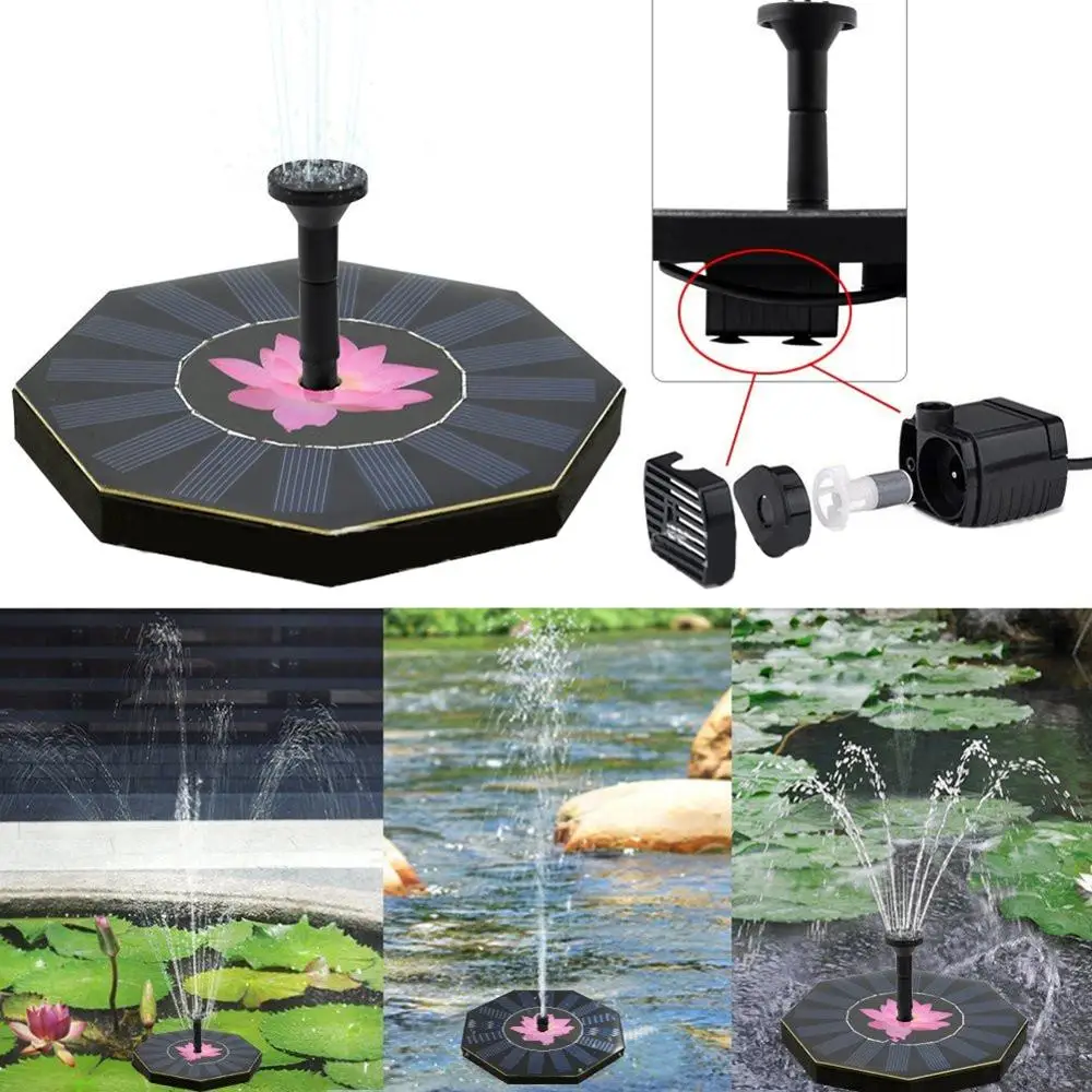 

Water Floating Pump Solar Power Fountain Pool Garden Plant Watering Kit for Fountains Waterfalls Garden Watering Supplies