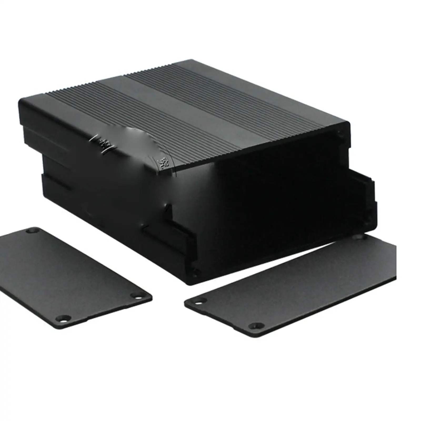 100x76x35mm Black Aluminum Enclosure PCB Shell Cooling Box Case Split Type