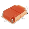 Disipador térmico de cobre para ordenador, Enfriador de CPU de servidor 1U para Intel LGA 2011, refrigeración pasiva rectangular ► Foto 2/5