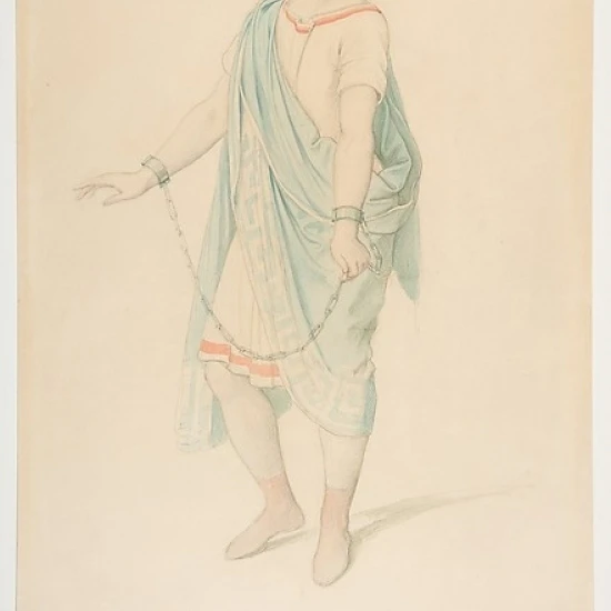 The soprano Karoline Hetzenecker in the role of Sesto in La Clemenza di Tito by W.A. Mozart Poster Print by Moritz von