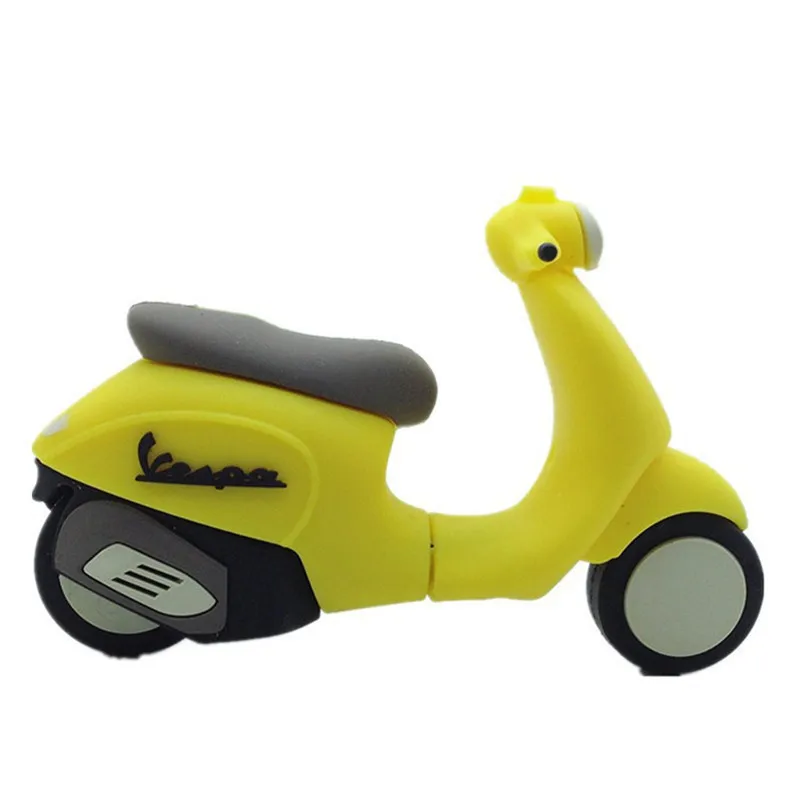 Yellow JASTER милый скутер USB флеш-накопитель USB 2,0 флеш-накопитель Миньоны карта памяти Флешка 4 ГБ 8 ГБ 16 ГБ 32 ГБ 64 ГБ подарок - Цвет: Yellow