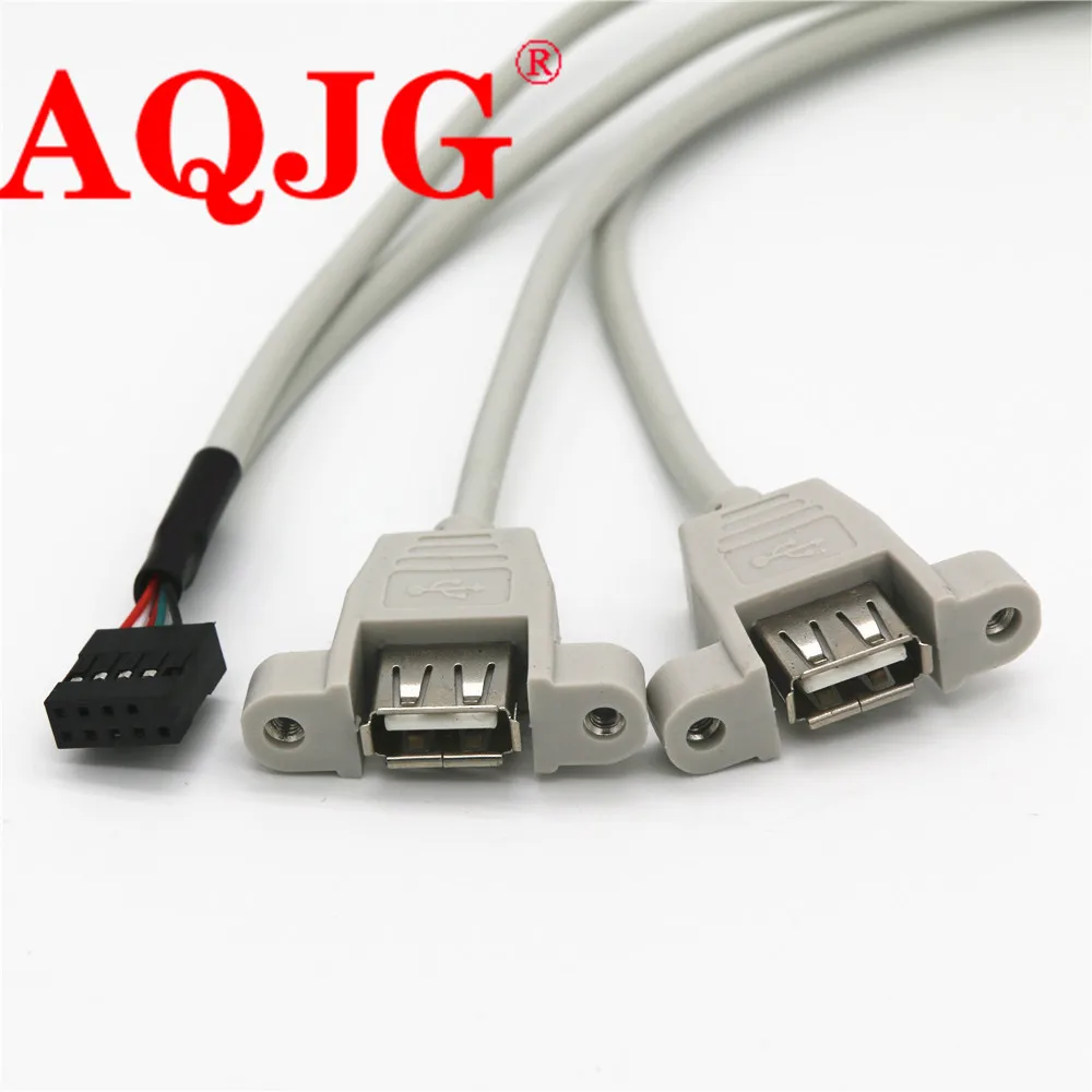 1 10 шт. кабель с винтовым замком 30 см шагом 2 54 мм на два порта USB 0 A|Компьютерные