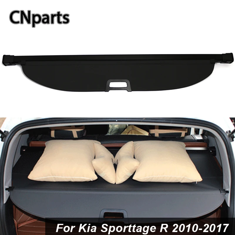 

CNparts Car Rear Trunk Cargo Cover For Kia Sportage R 2010-2017 Car-Styling Black Security Shield Shade Auto accessories