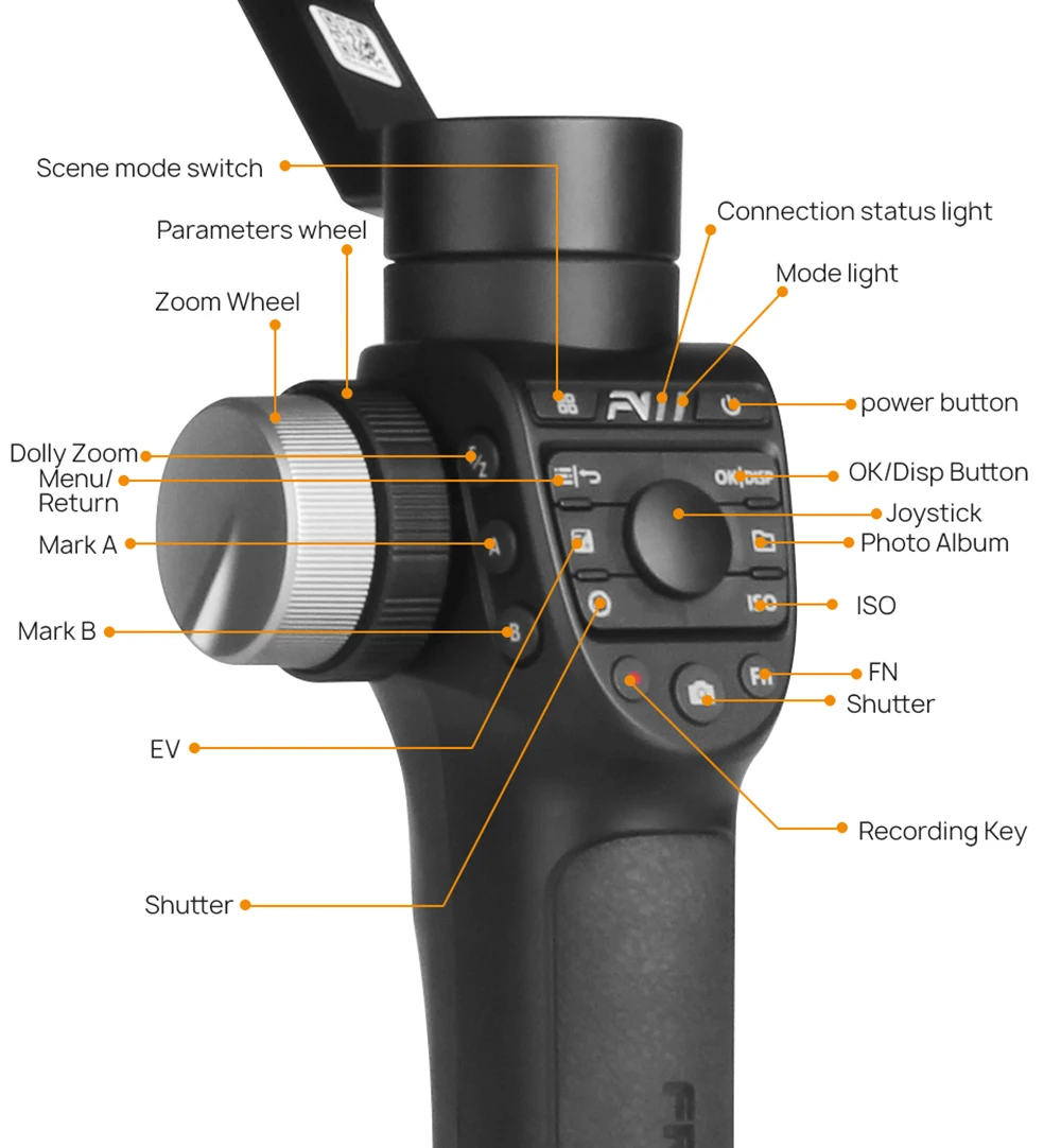 Freevision Vilta-m Pro 3-осевой карданный стабилизатор смартфона для регистрации iPhone Android Gopro hero PK DJI Osmo Mobile 8