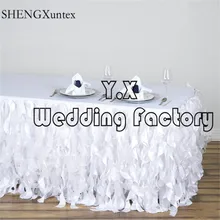 Плетеная тафта настольная юбка скатерть плинтус для свадебного банкета украшения