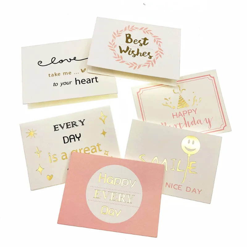 

New 1pcs Thank You Greeting Card Business Wishes with Envelope Christmas Day Wedding Favor Baby Shower Party Invitation Card-S