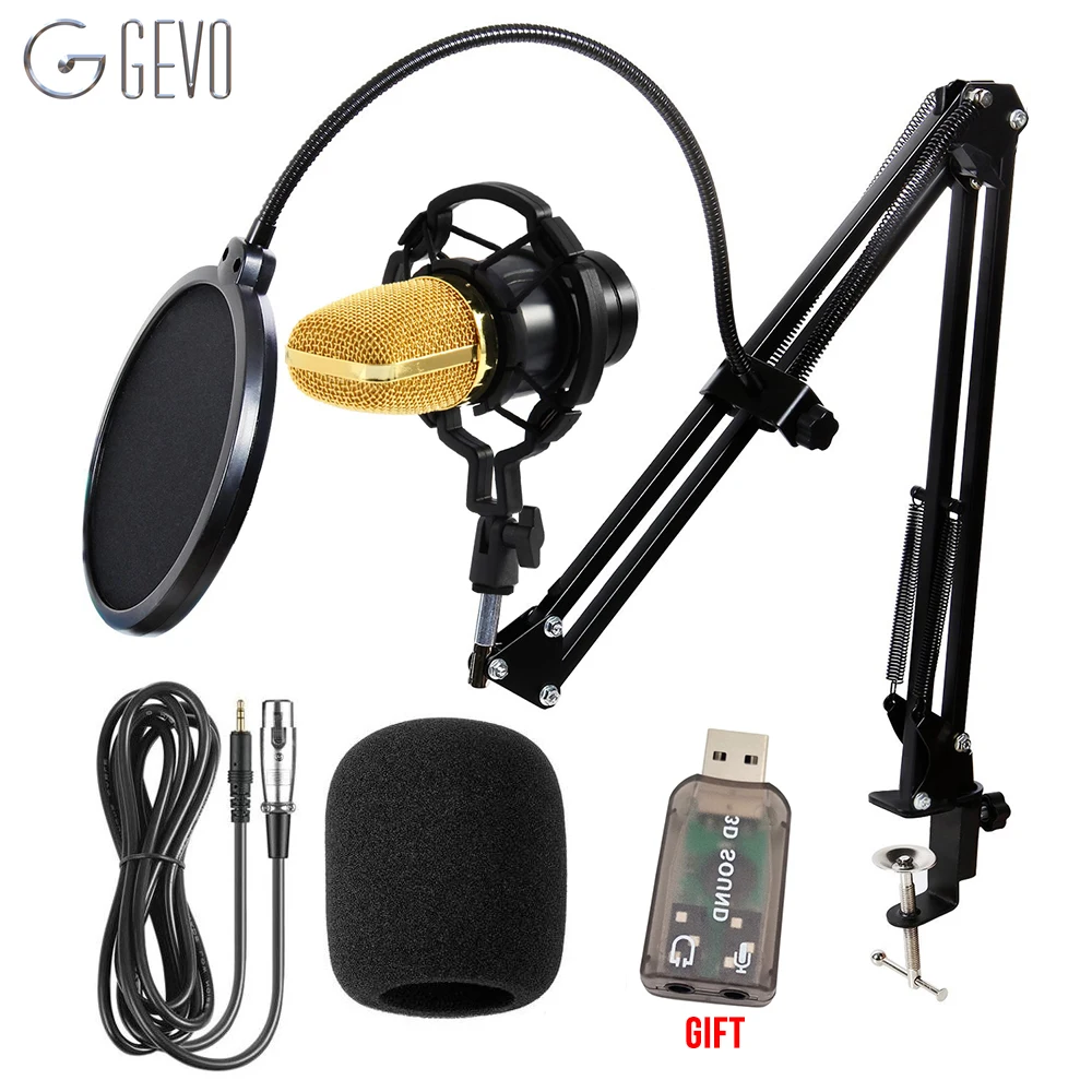 OGV K1 Microphone Condenser PC Microphone PC Audio Profissional Microfone Profissional 3.5mm microfone de lapela
