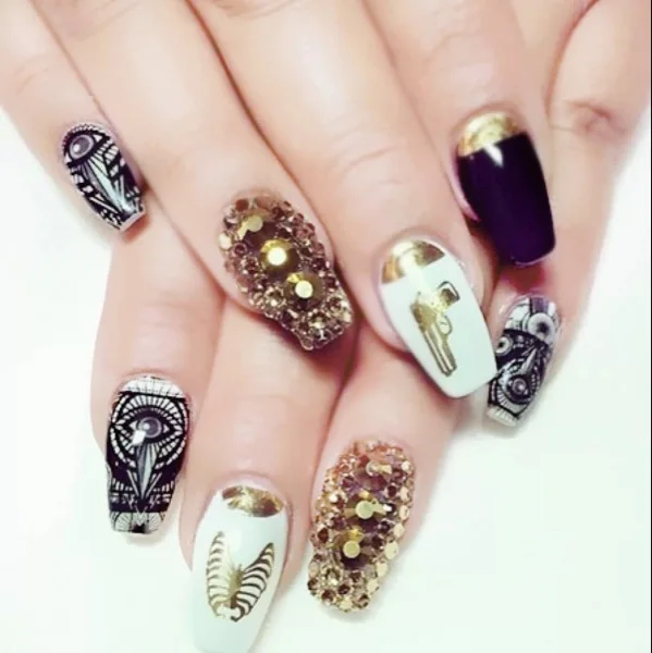 Mix Gold Str Nail Art Jewelry Crystal Rhinestone Design Mix Gold Str Nail Art Jewelry Crystal Rhinestone Design Rhinestones For Nails Nailart Manicure Decoration