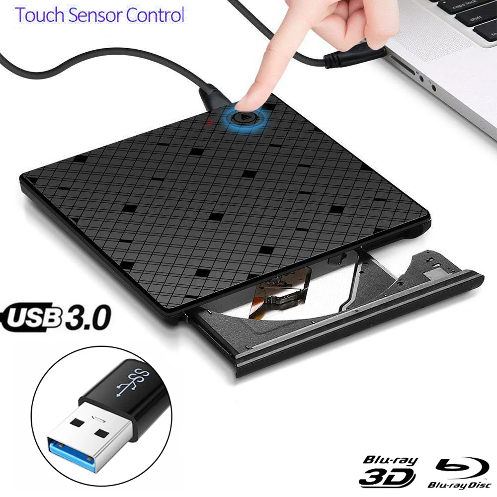 Внешний оптический привод USB 3 0 с сенсорным управлением | Компьютеры и офис