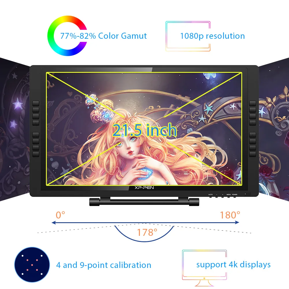 Najtaniej Xp pen Artist 22EPro tablet graficzny tablet graficzny cyfrowy monitor z klawiszami skrótu i regulowany stojak 8192