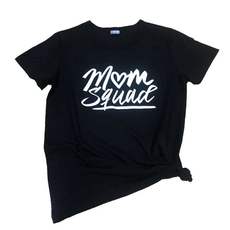 Women Squad Tee Mom Squad T Shirt High Quality Cotton Ladies Black Tee Mother S Day Gift Girl Tops Trendy Mom Heart Outfits T Shirts Aliexpress