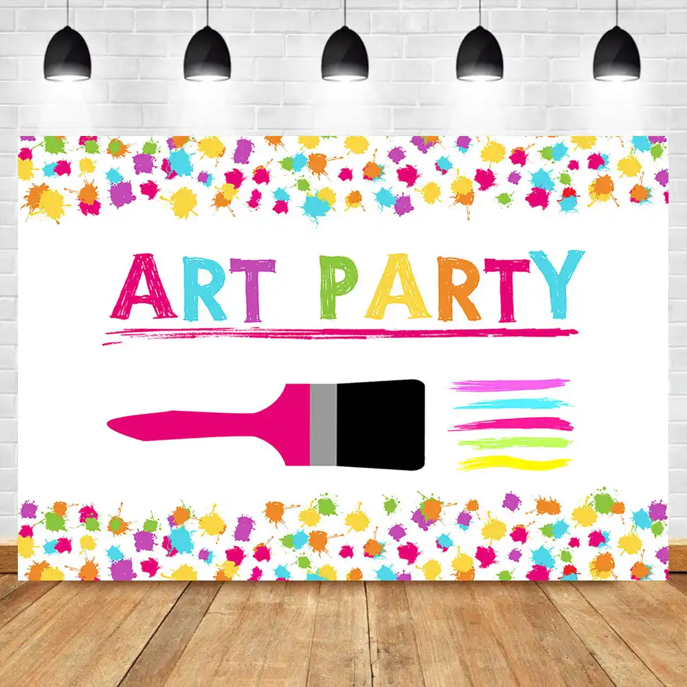 Art Painting Theme Birthday Party Decoration Backdrop Paint