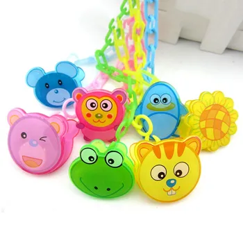 

Baby Cute Chain Soothers Clip Holder Feeding Product Animal Cartoon Pacifier Anti Lost Infant Pacifier