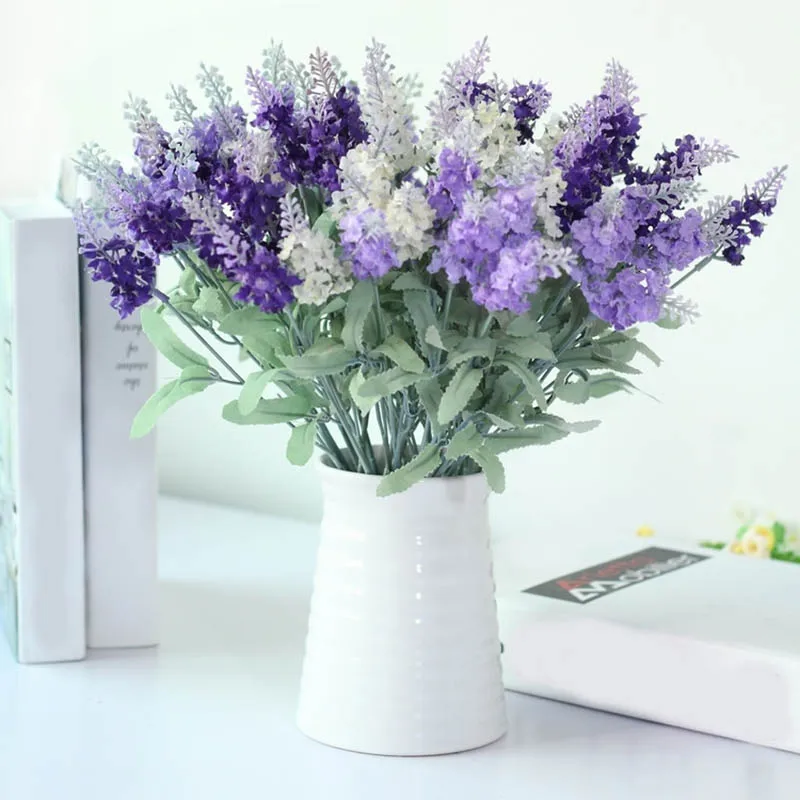 Fashion Lavender Flowers Silk Artificial Bouquet Wedding Home