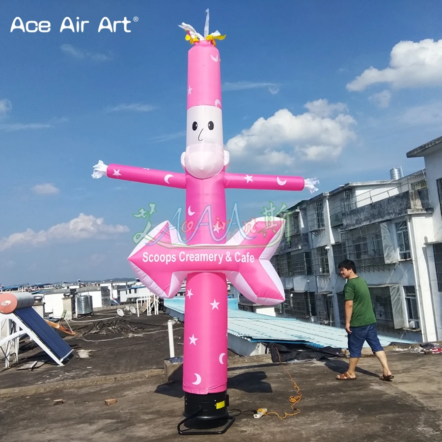 

custom high quality inflatable tube man,arrow sky dancer,ice cream advertising/promotion for ice cream promotion event