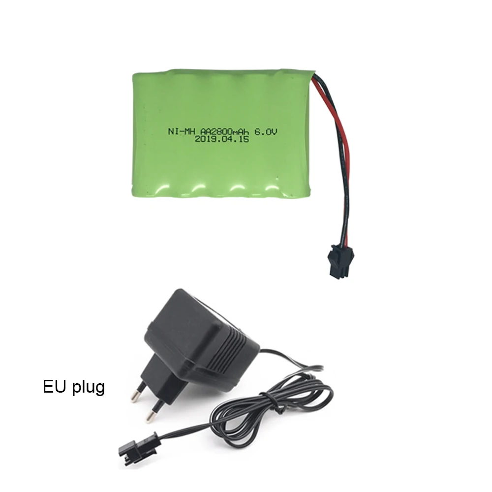 Аккумуляторная батарея 6 V 2800mAh Ni MH с зарядным устройством 5 в 1 набор кабелей для RC