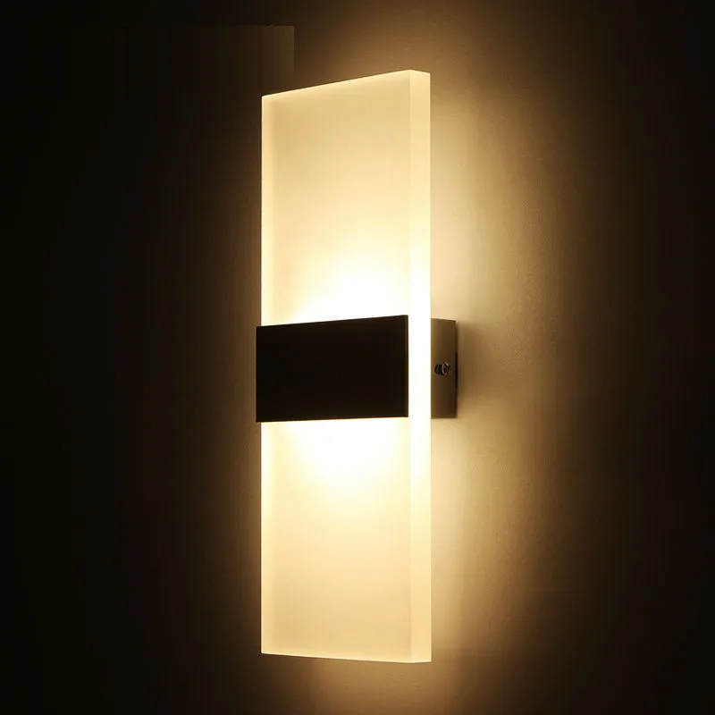 Светодиодный настенный светильник из акрила, настенные светильники для спальни, декоративные светильники для гостиной, лестницы, коридора, настенные светильники, Холодный/теплый белый