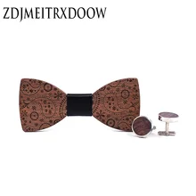 Wood novelty neckties Handmade Pasiley Wooden bow tie men bowtie mens neck ties factory wholesale free shipping