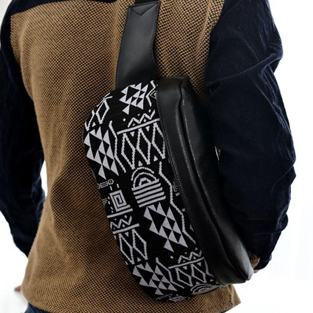 2018 Fashion Unisex PU Leather Chest Bag Fanny Pack Waist Bum Bag