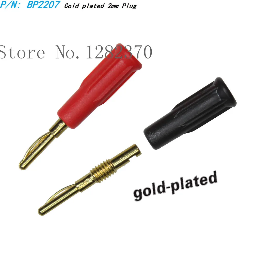 

[SA] BP2207 2mm Gold plated Plug solder type 2mm gold-plated banana plugs --50pcs/lot