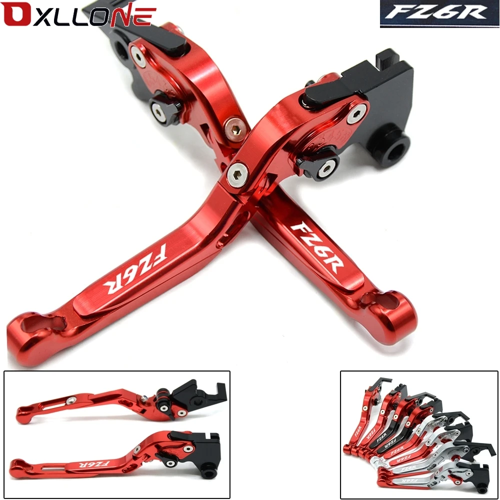 

Logo (FZ6R) CNC Adjustable Motorcycle Brake Clutch Levers For Yamaha FZ6 FAZER 2004-2010 FZ6R 2009-2015 2010 2011 2012