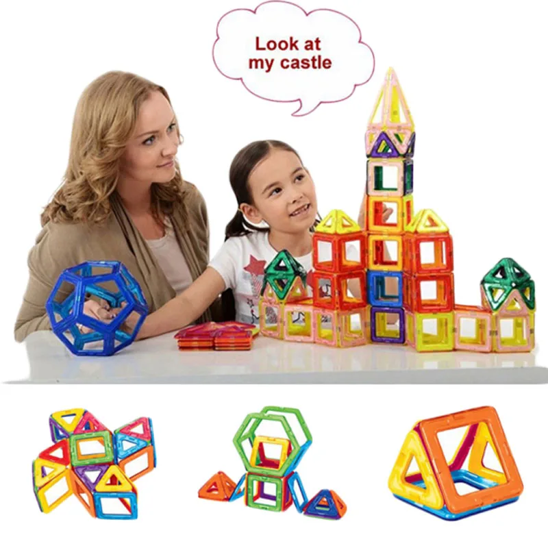 

BD Magnetic building blocks 158PCS Educational model build kits toys for children Construction Models Magnetic Building Blocks17