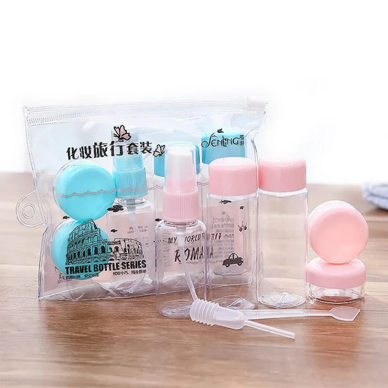 Fashion Plasic Empty bottle Travel Makeup Spray Bottle cream box Portable cosmetics beauty travel set